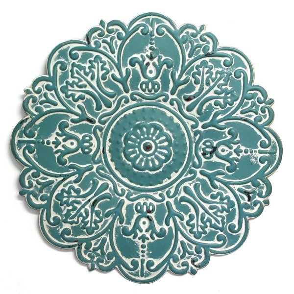 Home Roots Small Blue Medallion Wall Decor 321238